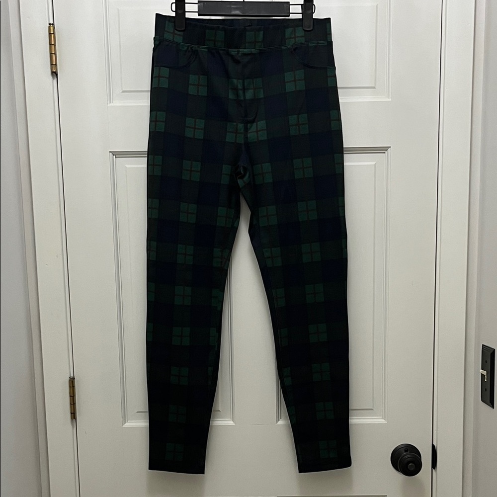 Sanctuary x Anthropologie Green Plaid Leggings - Size Medium - Picture 2 of 16